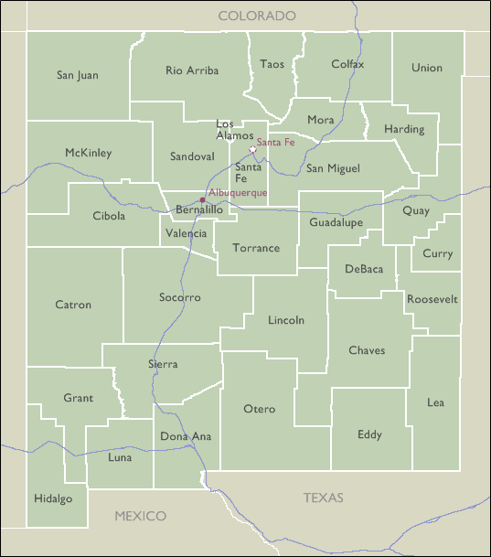 County Zip Code Wall Maps Of New Mexico