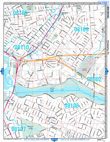 Allentown Bethlehem Easton Metro Area Wall Map Premium Style 5710