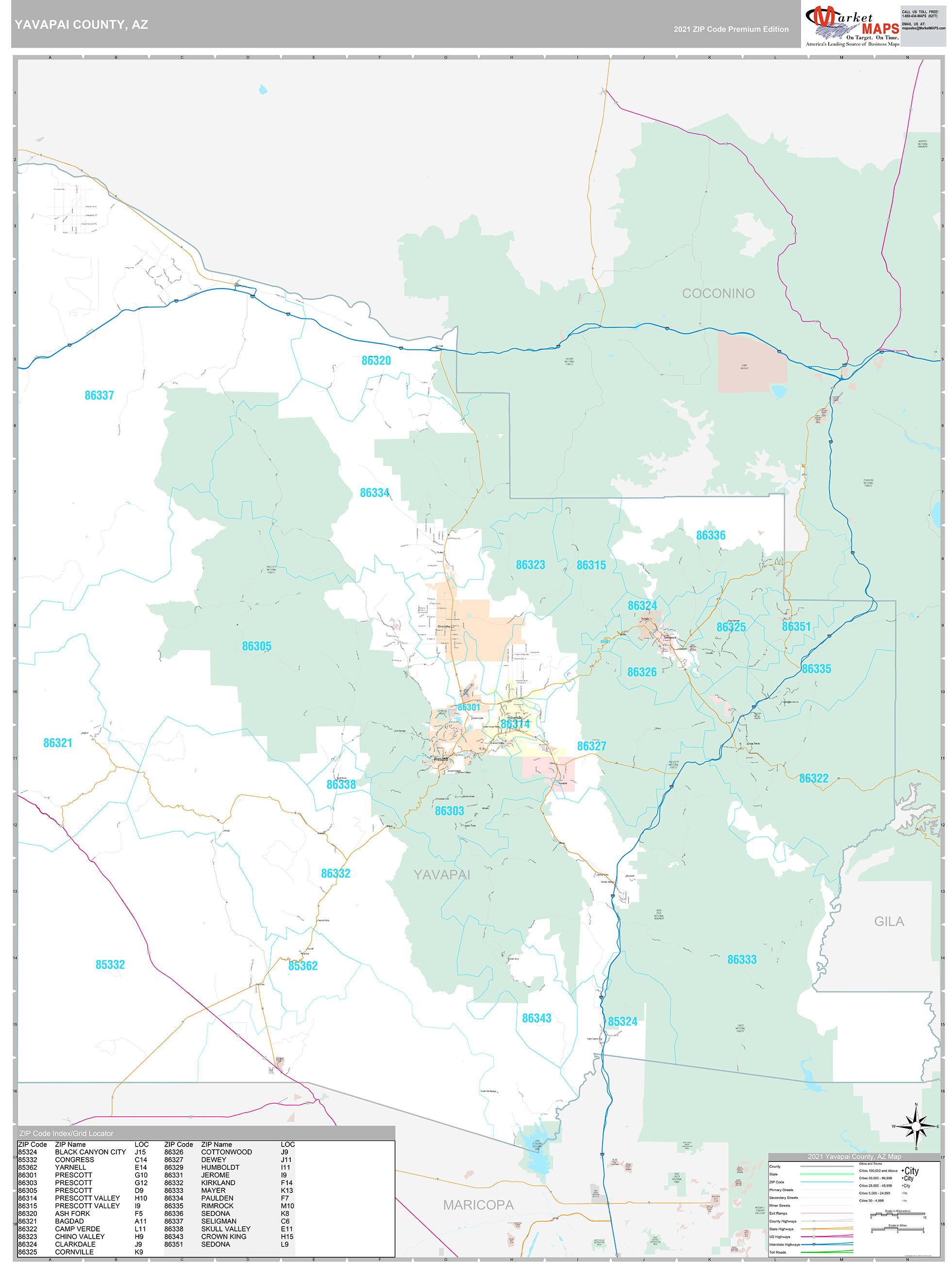 Yavapai County Map 7120