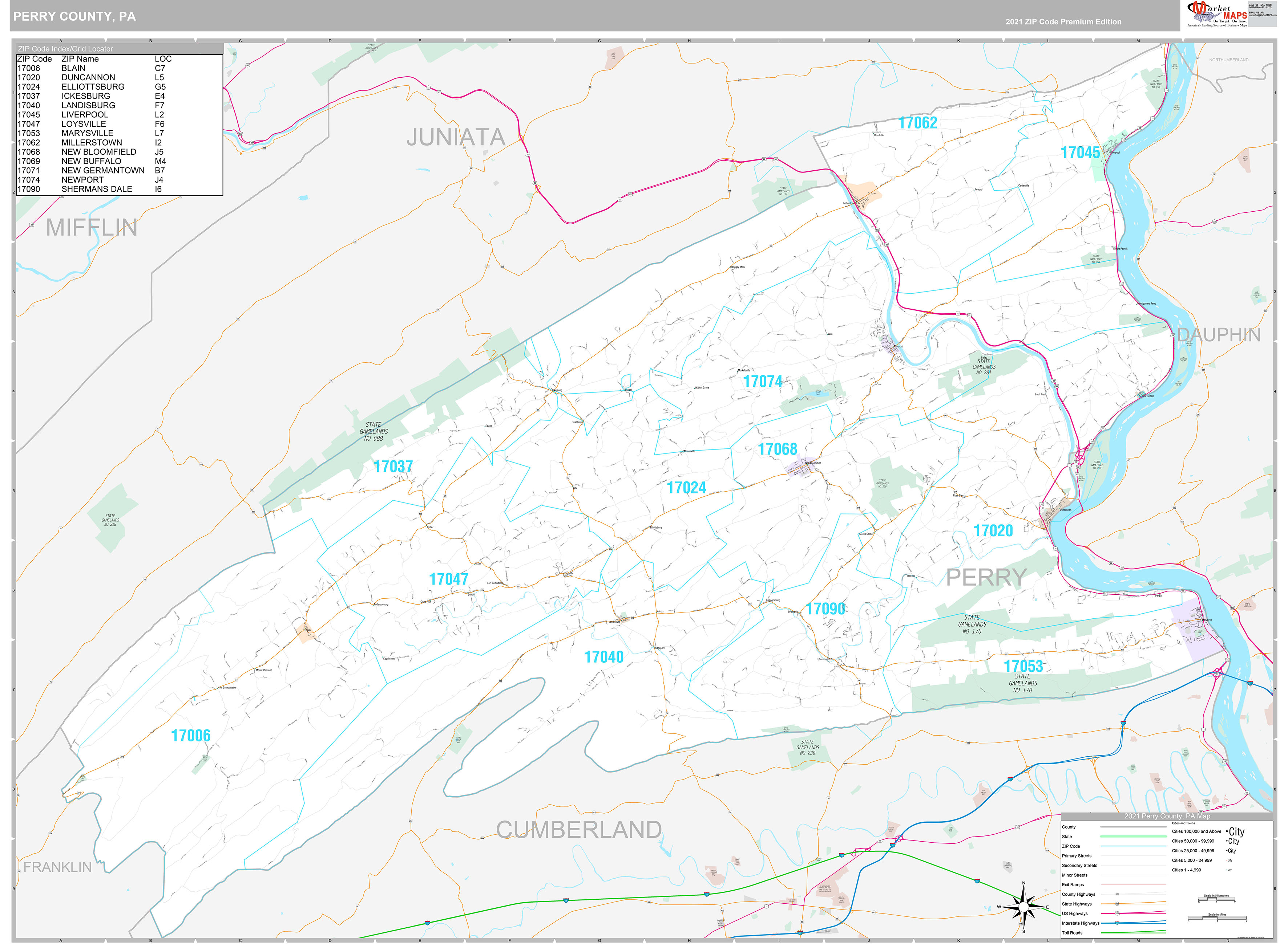 Perry County Pa Road Map